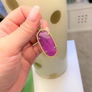 Kendra Scott Elle Earrings in Purple Jade